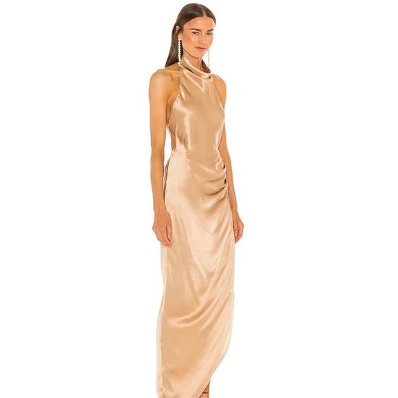 Amanda Uprichard X Revolve Samba Dress in Toffee - Picture 2 of 4